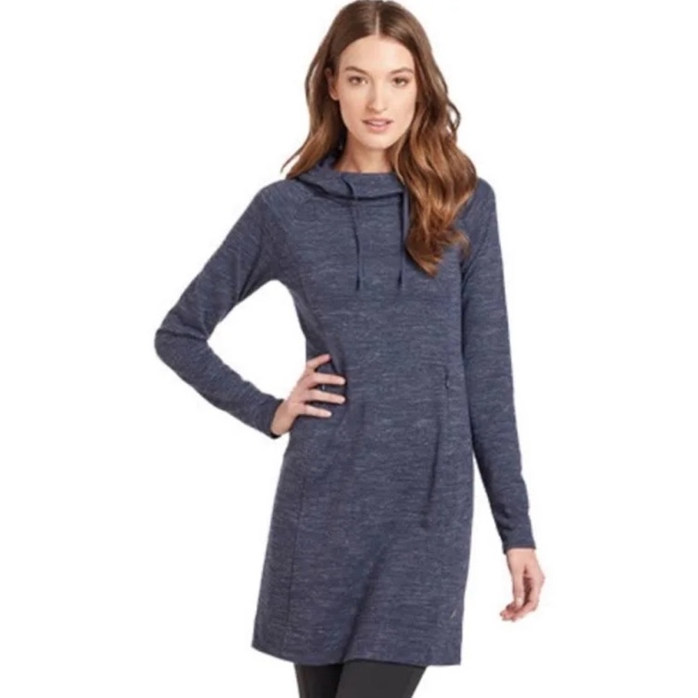 Kuhl Blue Cowl Neck Long Sleeve Athletic Dress